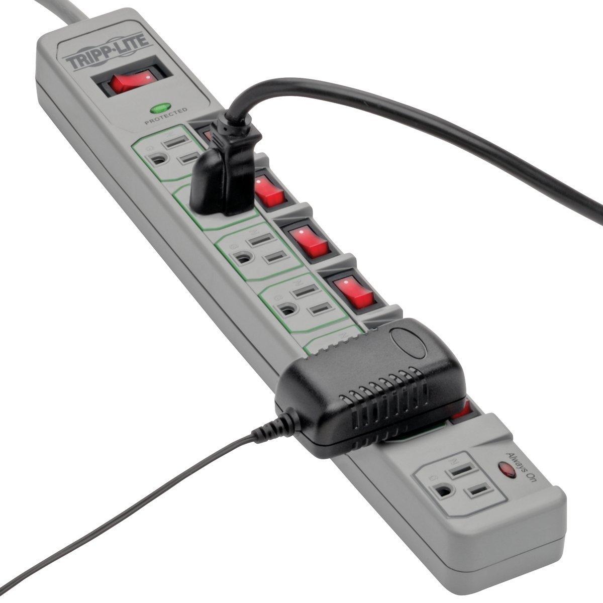 Tripp Lite 7 Outlet (6 Individually Controlled) Surge Protector Power
