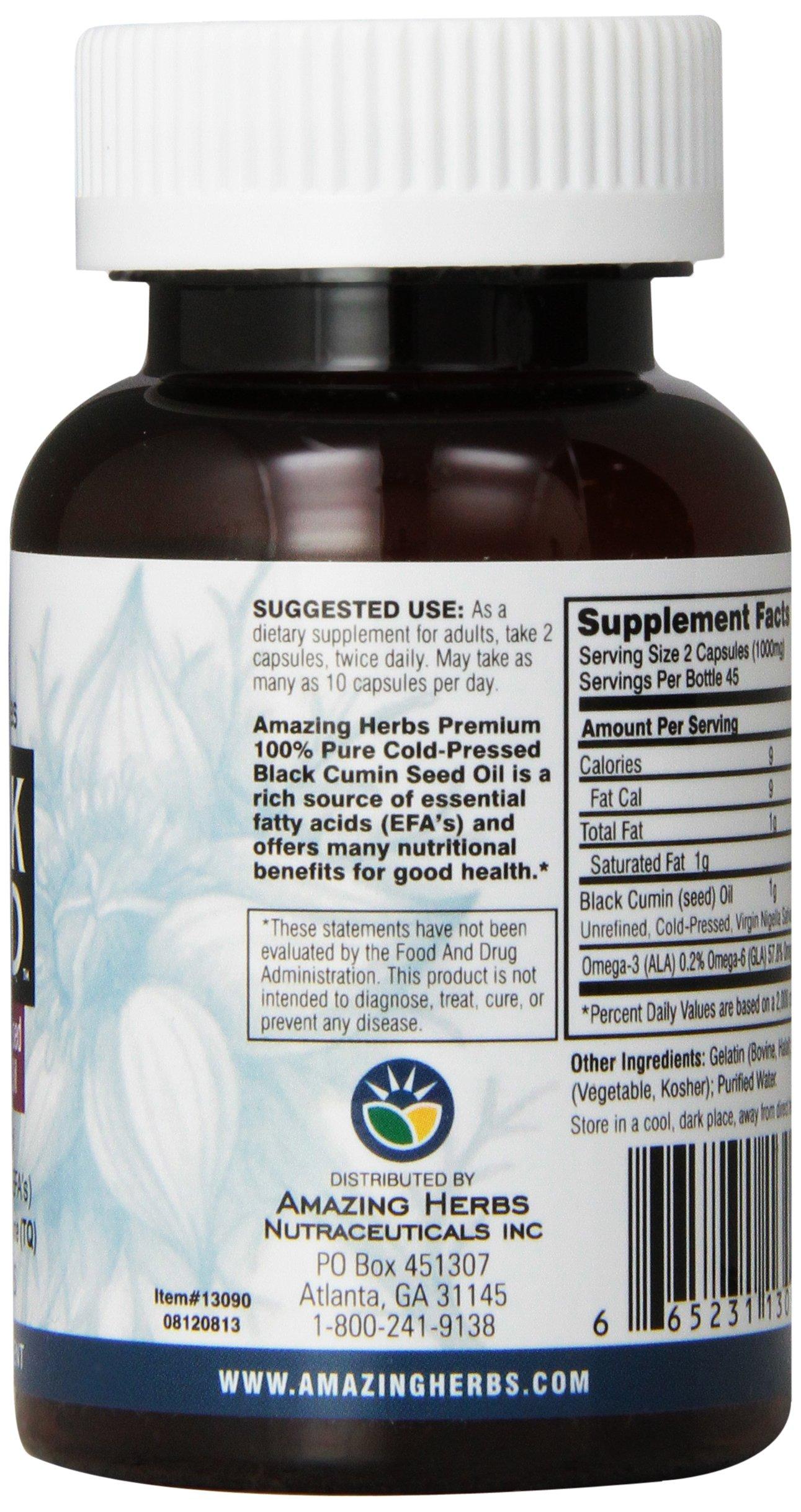 Amazing Herbs ColdPressed Black Seed Oil 500mg Softgels 90 Capsules eBay Amazing Herbs ColdPressed Black Seed Oil 500mg Softgels 90 Capsules eBay