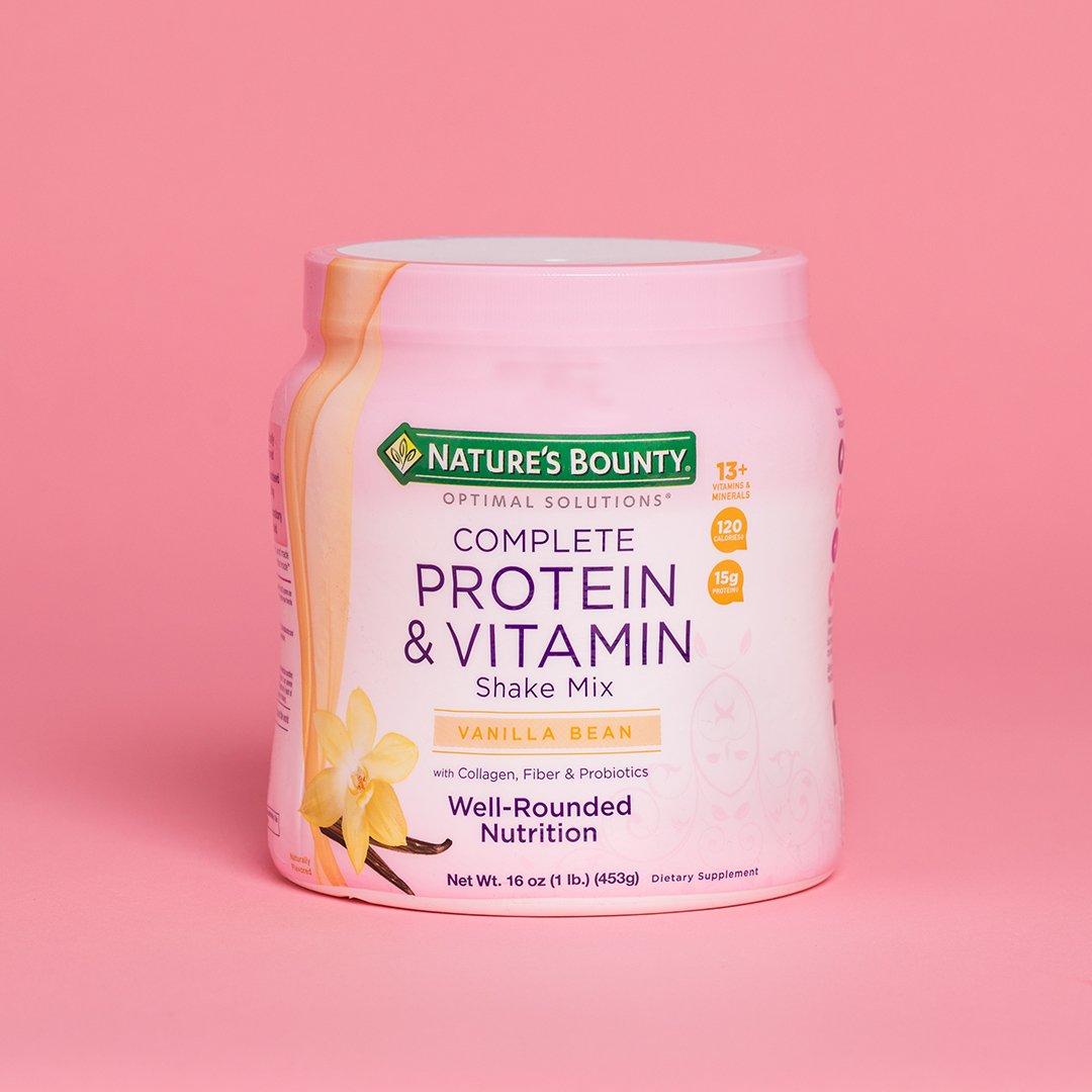 Nature's Bounty Optimal Solutions Protein Powder and Vitamin Supplement