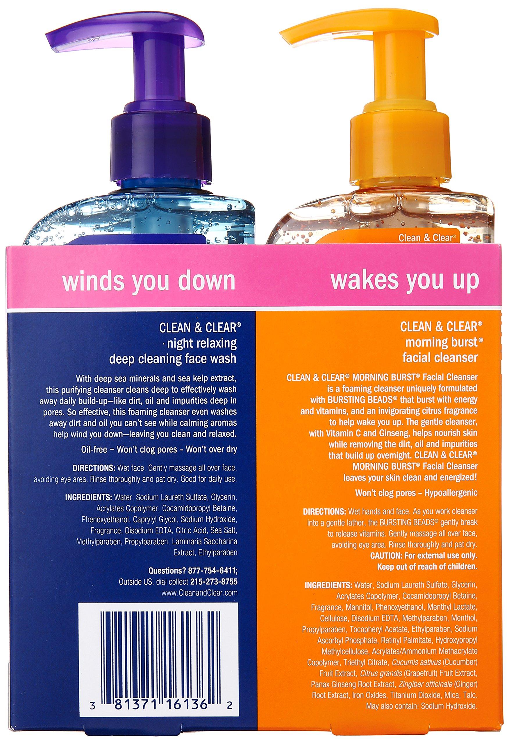Clean & Clear 2-Pack Day and Night Face Cleanser Citrus Morning